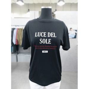 [에이비에프지]심플 레터링 포인트 cool 슬라브 티셔츠 LFAFZ2ZK41-BK