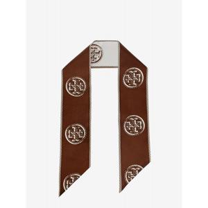 [TORY BURCH] 라프리마 여성 보우 타이 앤 메달리온 로고 리본 실크 174863 207 CHOCOLATE /12