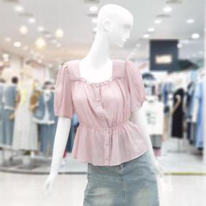 abfz sh06 슬림밴딩 스퀘어넥반팔블라우스 SLBHZ5B08G