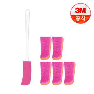[3M]플라스틱병용 보틀 수세미(핸들 1입+리필 1입)+리필 1입 5개