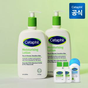 세타필 모이스춰라이징 로션 591ml 2개+로션 29ml 2개+바디워시 50ml
