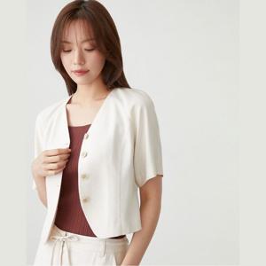 플라스틱아일랜드  (PR3WJ861) 노카라 린넨 자켓