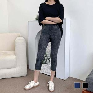 [모노무드]모노무드 뉴키아 돌청 데님 7부 레깅스 SD-2470A