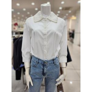 [더아이잗]메탈배색 카라넥 블라우스 IM4A0BL24600_DJ