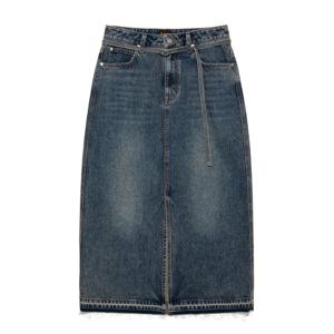 LEE W 데님 맥시 스커트 B1 LE2503SR72 ID BK