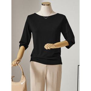 [커스텀에이블]데일리 보트넥 7부 티셔츠_T2508TS113C