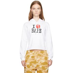 베이프 화이트 아이 러브 베이프 후디 001PPK802002L 242546F097001