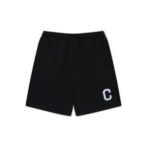 M 커버낫반바지 CQK CO2402SO07-BK C 로고 스웨트 쇼츠 블랙