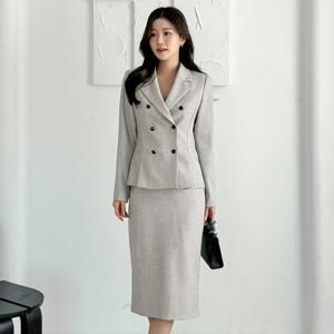 [모리스커밍홈] [55-77] 모리 더블자켓 스커트 셋업_M2503SE011A
