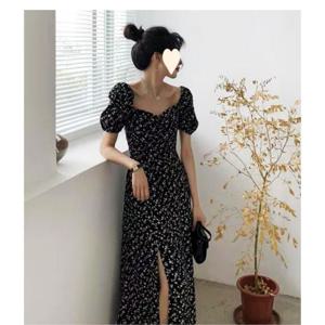 호캉스패션 트임 휴양지원피스 롱원피스 플라워 셔링