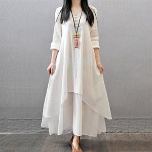데일리 빅사이즈 GWM0113 의류 원피스 루즈핏 프뤼 롱