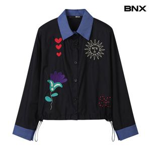 [BNX]유니크 그래픽 배색셔츠 (BX3BL003L0)