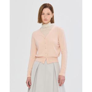질스튜어트 뉴욕 여성 25SS 시즌오프 코랄 단색 울캐시미어혼방 가디건 JSSW5B120C1