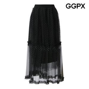 [지지피엑스]도트 패턴 캉캉 샤 스커트 GP9SK004B