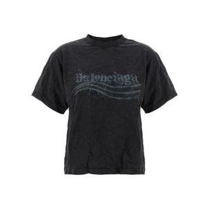 발렌시아가 반팔 티셔츠 850990TTVD81055 Black