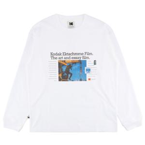 코닥 피치기모 그래픽 긴팔 티셔츠 K5323LRL84WHT