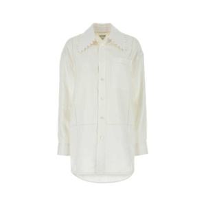 보테가베네타 셔츠 792283V4B60 9071 White