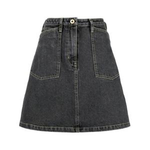 겐조 스커트 FD52DJ2696C2 BB BLEACHED BLACK DENIM BB