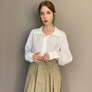 [파슨스] Batwing.Open Collar Blouse_Ivory    [PW2Q9BL01]