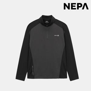 네파[택가 109,000원]남성 파워스트레치 블록 집업 티셔츠 7K55403