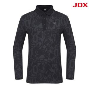 [JDX] 남성 톤온톤 로고 카라 긴팔티(X2TLU3446BK)