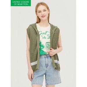[베네통]TUKATA 메쉬 후드 니트 베스트_BAKV51331