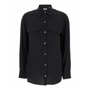 [EQUIPMENT] 라프리마 여성 셔츠 Q23 E035TRUEBLACK 블랙 /14