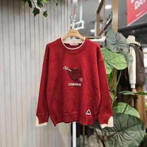 스테파니 HC05 소매이중픽셀하트니트T A24SW4424HK