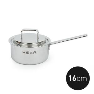 키친아트 헥사 통5중 엠보 스텐냄비 편수16cm