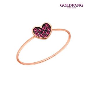 골드팡 14k 레드인하트 반지