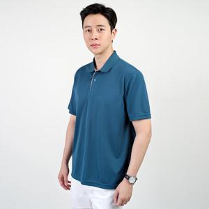 남성 기능성 쿨론 반팔 카라티 LM-KAH-NINE-청록