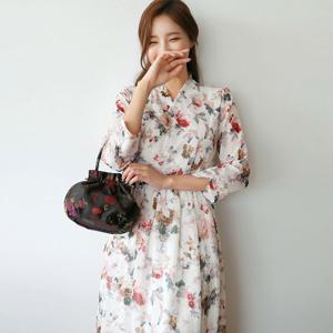 [시크라인]그린나래 생활한복원피스