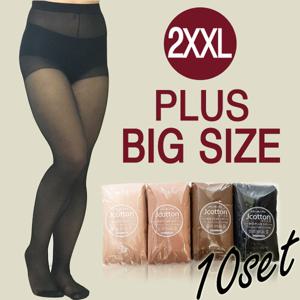 [제이코튼]빅사이즈 스타킹 2XXL 팬티스타킹10매