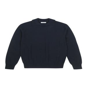 [페라로밀라노] 남성 변형카라 라운드 스웨터 네이비 (A0C240349)