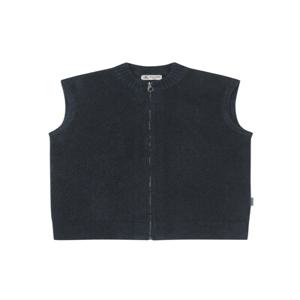 [페라로밀라노] 남성 조직 짚업 베스트 네이비 (A0C445149)