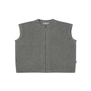 [페라로밀라노] 남성 조직 짚업 베스트 그레이 (A0C445136)