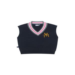 Collar Point V-Neck Vest_Navy (Q0C410149)