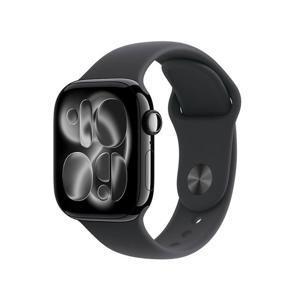 Apple [1차예약ㅣ9/19 배송] 애플워치 11 42mm, GPS (제트 블랙 알루미늄, 블랙 스포츠 밴드, S/M) - [MEQT4KH/A]