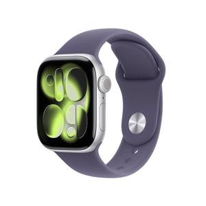 Apple 애플워치 11 42mm, GPS + Cellular (실버 알루미늄, 퍼플 포그 스포츠 밴드, S/M) - [MF8H4KH/A]