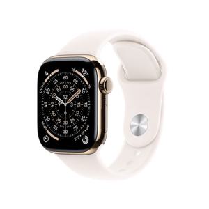 Apple 애플워치 11 42mm, GPS + Cellular (골드 티타늄, 라이트 블러시 스포츠 밴드, S/M) - [MF8W4KH/A]