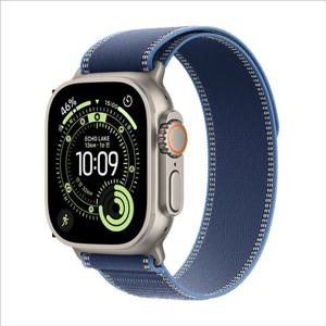 Apple 애플워치 울트라 3 49mm, GPS + Cellular (내추럴 티타늄, 블루/브라이트 블루 트레일 루프, S/M) - [MEWR4KH/A]