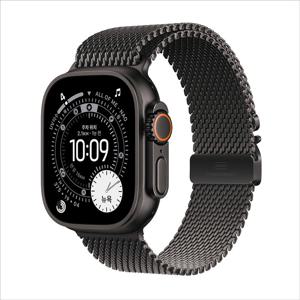 Apple 애플워치 울트라 3 49mm, GPS + Cellular (블랙 티타늄, 블랙 티타늄 밀레니즈 루프, Medium) - [MF1Q4KH/A]