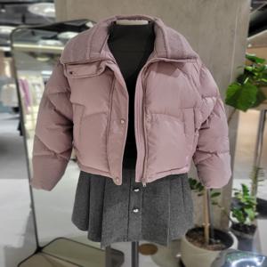 [ZOOC] 니트카라 배색 구스다운 숏패딩 (Z244PSG183)