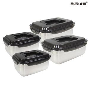 [BJ] 키친아트 다담채 304스텐 김치통 밀폐용기 4종A S호+S호+1호+1호