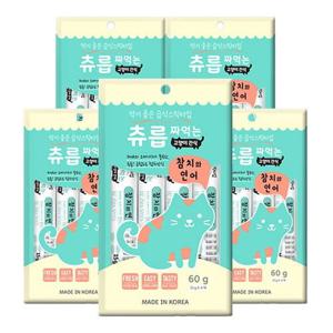 [츄릅] 짜먹는 참치_연어 60g x 5개 고양이간식