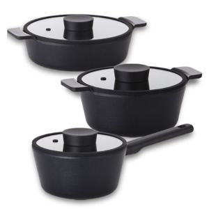 네오플램 불칸 IH 인덕션 냄비 3종세트(18cm 편수+20cm 양수+24cm 전골)