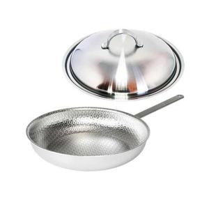 키친아트 프리미오 스텐316 무연마 IH 후라이팬28cm-스텐커버