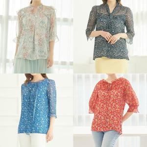 시스루셔링블라우스3종세트