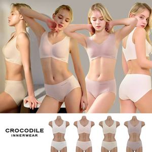 [크로커다일](77차) 24SS 리얼 스킨 V넥 감탄브라 컬렉션 (4세트)