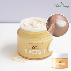 [라벨영] 주근깨완화도움 크림과팩을 한번에 밀가루피부완성/쇼킹미백크림팩
